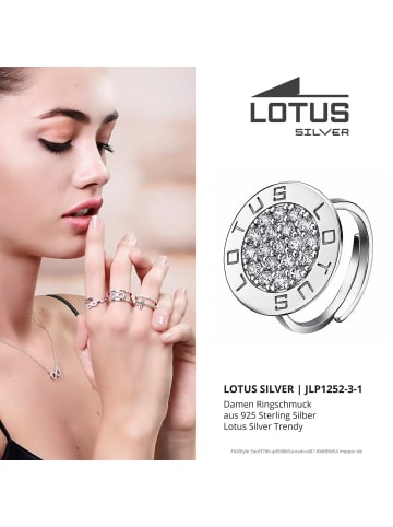LOTUS silver Circle Ring 925 Sterling Silber silber, weiß