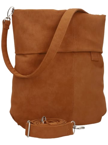 Zwei Handtasche Mademoiselle M12 in Nubuk-Cognac