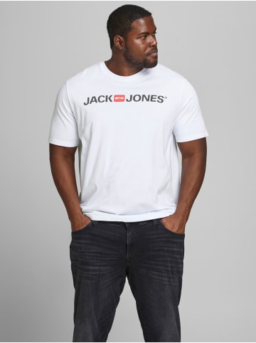 Jack & Jones 2er-SET Kurzarm T-Shirt Plus + Size CREW NECK in Weiß-Schwarz
