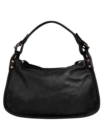 Samantha Look Handtasche echt Leder in schwarz