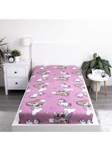 Paw Patrol Spannbettlaken Paw Patrol Skye - (L) 200 cm x (B) 90 cm in Rosa