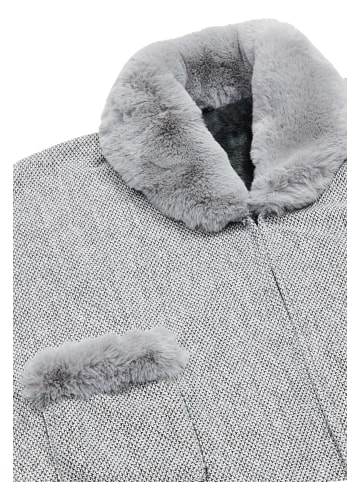 fraully Damen Poncho in Hellgrau