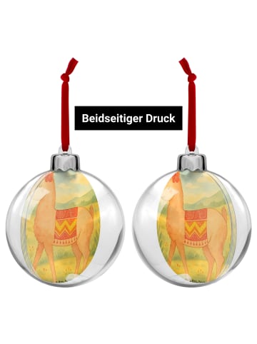 Mr. & Mrs. Panda Weihnachtsbaumkugel Alpaka Stolz Design ohne Sp... in Weiß