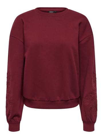 ONLY Sweatshirt in Cabernet