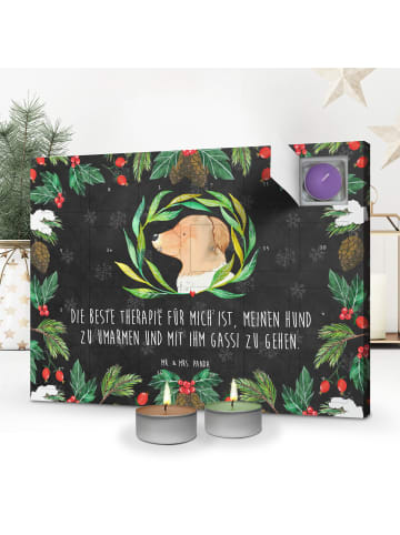 Mr. & Mrs. Panda Adventskalender Hund Blumen mit Spruch in Kreidetafel