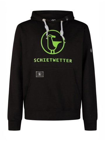 SCHIETWETTER SCHIETWETTER Hoodie Logoprint Michael in schwarz-lime