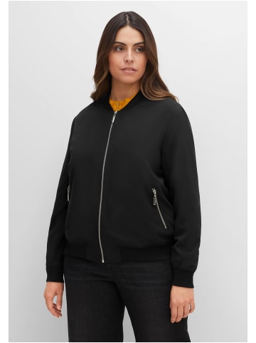 sheego Blouson in schwarz