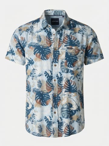 KOROSHI Herren kurzarmhemd viskose in bunt