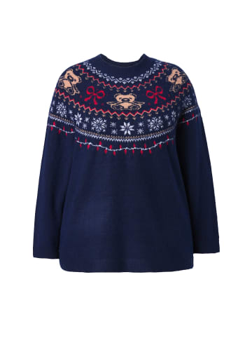 Ulla Popken Pullover in tintenblau
