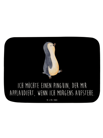Mr. & Mrs. Panda Badvorleger Pinguin mHerzieren mit Spruch in Schwarz