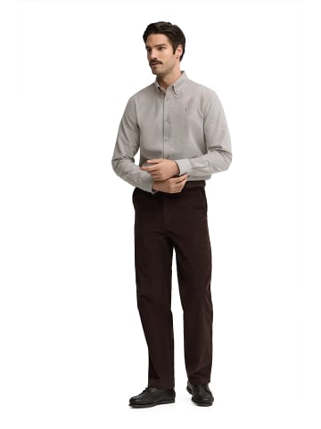 Polo Club Hemd MAN RIGBY GO OXFORD BRUSHED IO LONG SLEEVE REGULAR FIT in Braun