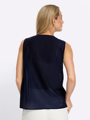 Heine Volantbluse in marine