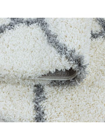 KADIMA DESIGN Teppich Hochflor Shaggy Waschbar Skandinavisch RONDA Strapazierfähig in Creme