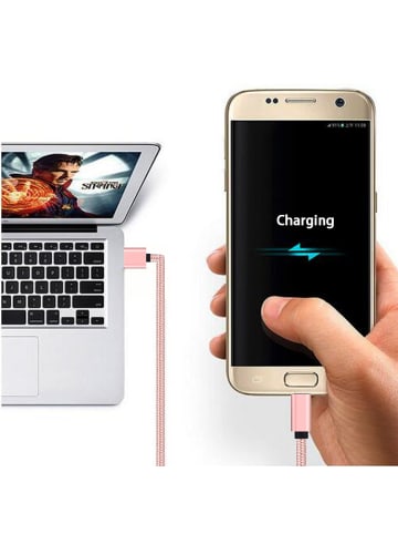 Platyne USB-auf-USB-C-Kabel 1 Meter in Rosa