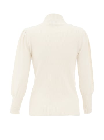 NAEMI Damen Strickpullover in Wollweiss