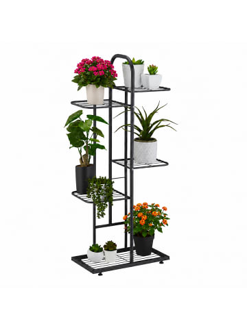 relaxdays Pflanzenständer in Schwarz - (B)45 x (H)96 x (T)22 cm
