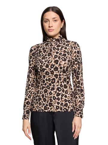 Betty Barclay Rollkragenshirt mit Stehkragen in Taupe/Beige