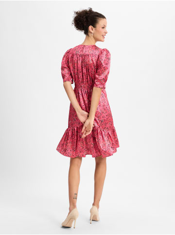 Marie Lund Freizeitkleid in fuchsia schwarz - 0001