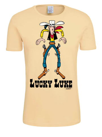 Logoshirt T-Shirt Lucky Luke Showdown in beige