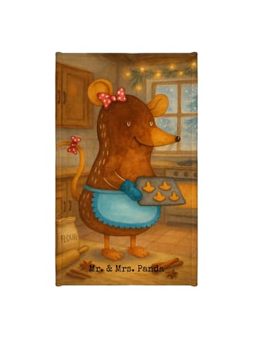 Mr. & Mrs. Panda Handtuch Maus Kekse Design ohne Spruch in Weiß