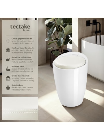 tectake Badezimmerhocker, aus hochwertigem Kunststoff, Belastbarkeit 150 kg