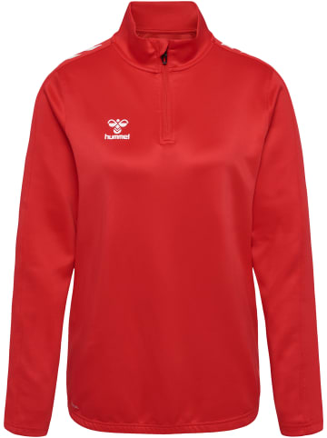 Hummel Hummel Zip Sweatshirt Hmlcore Multisport Damen Atmungsaktiv Schnelltrocknend in TRUE RED