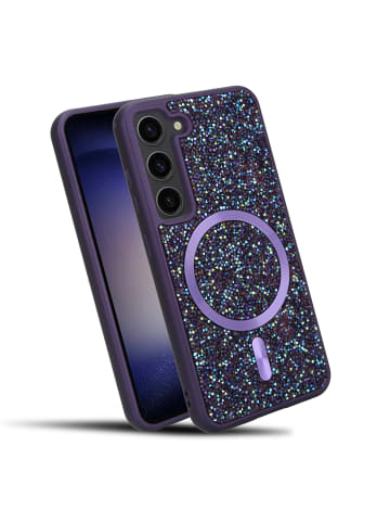 cadorabo Hülle für Samsung Galaxy S23 PLUS Glitzer Schutzhülle in Lila