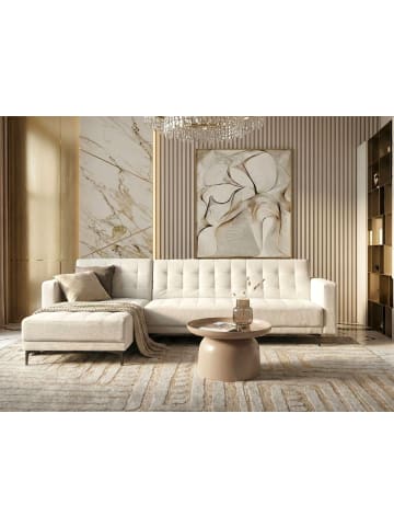 Beliani 2-tlg Schlafsofa ABERDEEN in Weiß/Schwarz