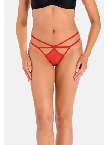 Teyli Mesh-Tanga mit Riemen für Damen Suzie in rot