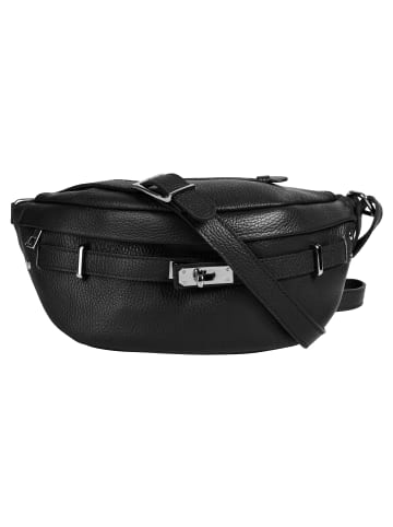 Samantha Look Gürteltasche echt Leder in schwarz