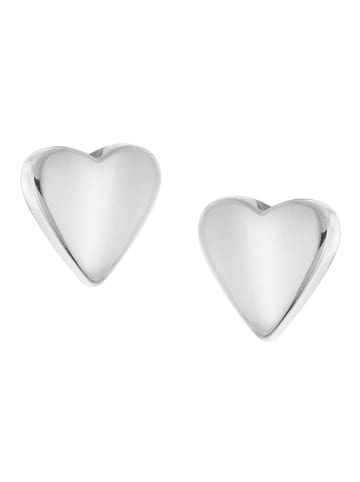 Boccia Titan-Ohrringe für Kinder Herz Ohrstecker Silber