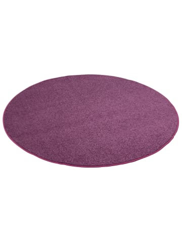 Snapstyle Hochflor Velours Teppich Luna Rund in Lila