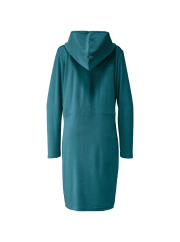 Erwin Müller Leichtfrottier Bademantel mit Kapuze Limbach in petrol