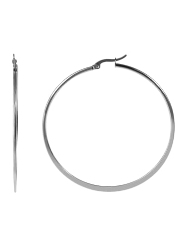 Adeliás Damen Ohrringe – Creole aus Edelstahl in silber