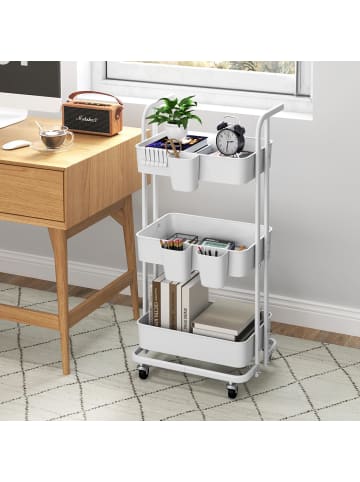 COSTWAY hartwaren--moebel--aktenschraenke-and-rollcontainer in Weiß