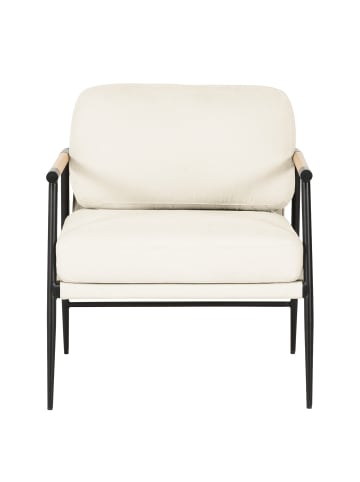 home24 Loungesessel KOCANUS in Creme / Schwarz