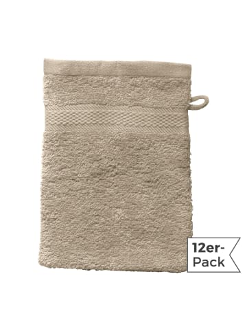 REDBEST Frottier Waschhandschuh 12er-Pack Chicago in taupe