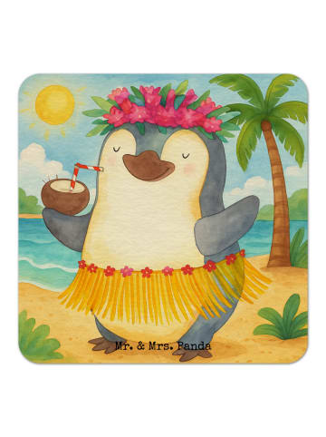 Mr. & Mrs. Panda Bierdeckel Pinguin Kokosnuss Design ohne Spruch in Weiß