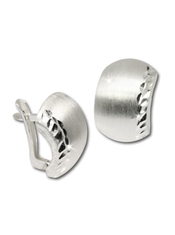 SilberDream Ohrringe Silber 925 Sterling Silber halbrund Ohrstecker