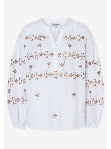 More & More Bluse in weiß braun - 0001