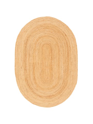 Pergamon Jute Teppich Salsa Natur Uni in beige