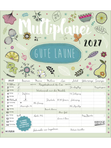 Korsch Kalender - Multiplaner - Gute Laune 2027