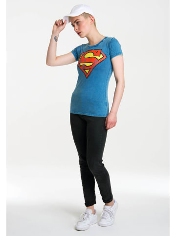 Logoshirt T-Shirt Superman in Blau