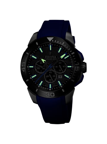 Festina Analog-Armbanduhr Festina Chrono Bike blau extra groß (ca. 47mm)