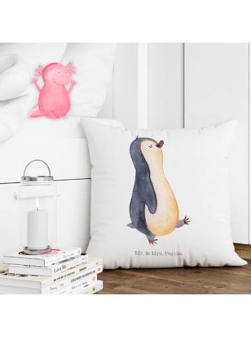 Mr. & Mrs. Panda sitzkissen Pinguin mHerzieren ohne Spruch in Weiß