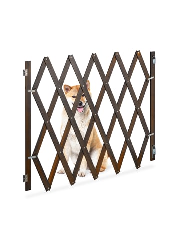 relaxdays Hundeabsperrgitter in Braun - (B)140 x (H) 87 cm