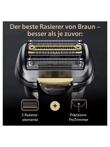 Braun Vorteils-Pack Elektrischer Rasierer für Männer "Series 9 Pro+ 9575cc" in Grau
