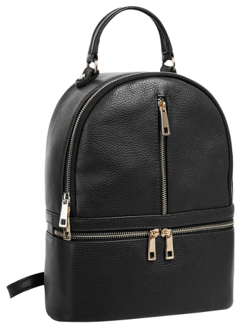 Samantha Look Rucksack echt Leder in schwarz