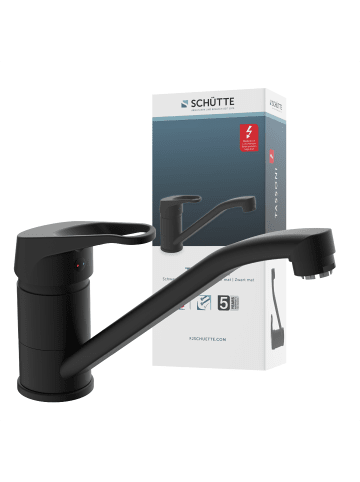 Franz Joseph Schütte TASSONI Spültischarmatur Niederdruck, Schwarz matt