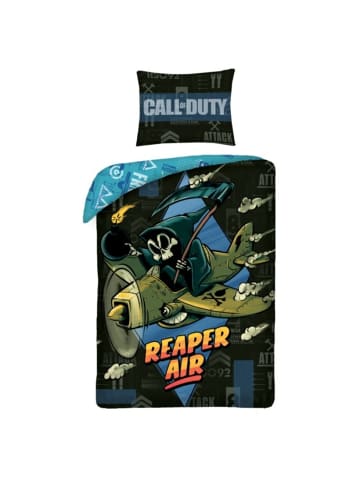 COFI 1453 Call Of Duty Bettwäsche Set aus Baumwolle Bettdeckenbezug 140 × 200 in Blau